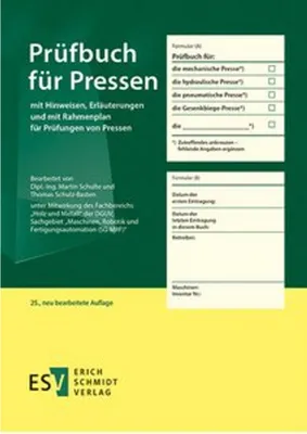 Obrázek produktu pro Prüfbuch für Pressen