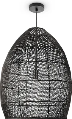 Produktbild von Pendelleuchte Wohnzimmer Boho Korbleuchten Pendellampe Rattan Hängeleuchte