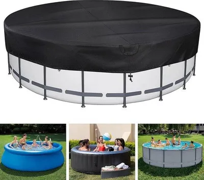 Produktbild von Famanu Schwimmbadabdeckung rund, für Schwimmbecken mit einem Durchmesser von 366 cm - Winter, 600D Oxford, UV-beständig