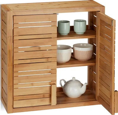 Produktbild von relaxdays Wandschrank Bambus
