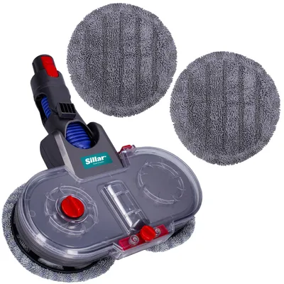 Produktbild von Sillar Wischaufsatz für Dyson V7/V8/V10/V11/V15 – Trocken & Nass Wischbürste mit 2 Mopptüchern, 160 U/min