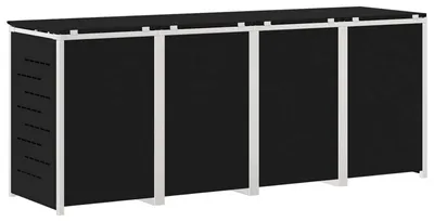Immagine prodotto di Contenitore su ruote per lo stoccaggio di 4 bidoni da 240 litri, colore nero
