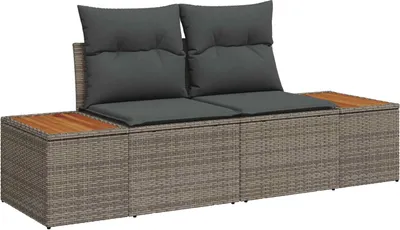 Obrázok produktu pre vidaXL Záhradná pohovka sivá 184 x 62 x 85 cm polyratan
