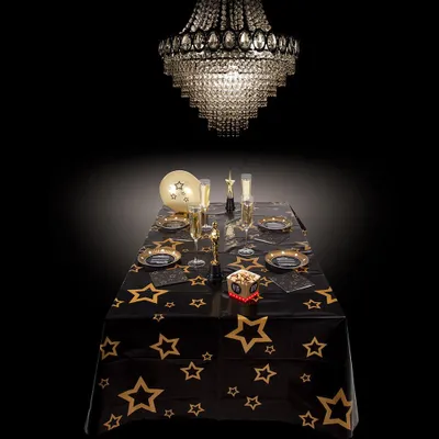 Produktbild von Boland 44158, Rechteckig, Schwarz, Gold, Polyethylen, Tischdecke, 130 x 180 cm, 111 g