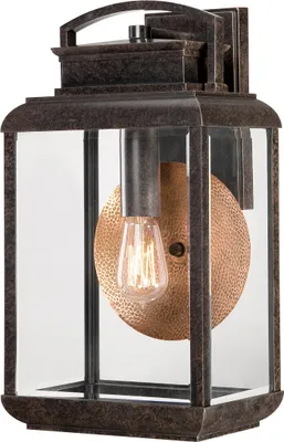 Obrázok produktu pre Vonkajšie svetlo, nástenné svietidlo, lampa, kovové sklo, bronz