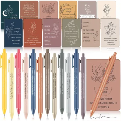 Imagen del producto de Conjunto de 12 cuadernos y bolígrafos inspiradores
