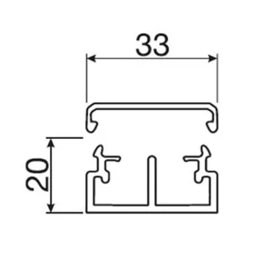 Produktbild von Hager Leitungsführungskanal LF2003609016 PVC m.Trennwand LF 20x35mm verkehrsweiß