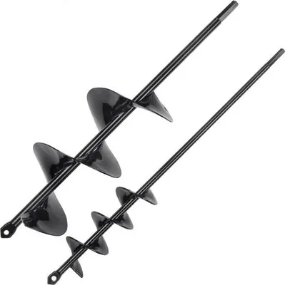 Produktbild von Gartenbohrer φ47x400m und φ97x400mm Erdbohrer für elektrische Bohrmaschine PCM Stahl-Pfostenbohrer passend für 3/8"(9,53mm) Sechskantbohrer Drehbohrer Erdlochbohrer zum Pflanzen und Mischen von Saatgut