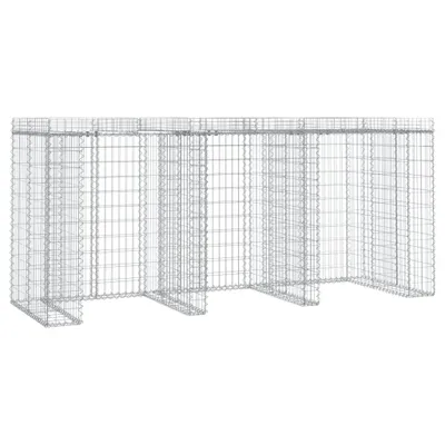 Obrázek produktu pro vidaXL Gabionový box na odpadky 270x91x120 cm Pozinkované železo