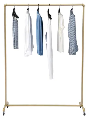 Immagine prodotto di Appendiabiti indipendente – Porta abiti su ruote – Stile industriale – Metallo – 120x40x160 cm – Adatto per camere da letto e negozi
