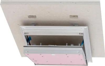 Produktbild von Revisionsklappe Alumatic Safe 90 für Brandschutzdeke F/EI90 mit Gipskartoneinlage GKF 2 x 20 mm 400 mm x 400 mm