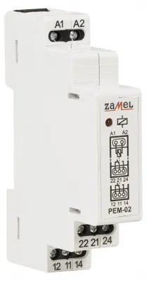 Image de Relais modulaire Relais électromagnétique 230 V 8 A PEM-02/230 Zamel