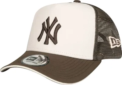 Produktbild von New Era A-Frame Trucker Cap - New York Yankees beige walnut