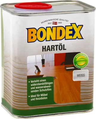 Produktbild von Bondex Hartöl weiss 0,75L Möbelöl Möbel Öl Holzöl Holz Hartholzöl
