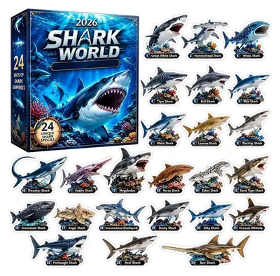 Zdjęcie produktu dla 2026 Shark World Shark Kalendarz Odliczający 24 Dni Boże Narodzenie Zestaw
