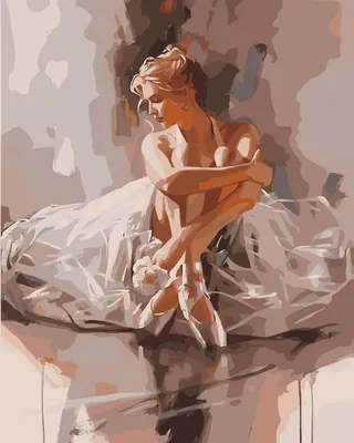 Productafbeelding van Schilderen op Nummer Volwassenen Olieverfschilderij Kits voor Beginners Volwassenen Kinderen Creatief Cadeau Home Decor Ballerina 40x50cm zonder lijst