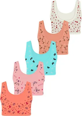 Produktbild von 5er Set Mädchen Bustier BH - Mix - Bunt