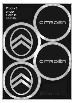 Zdjęcie produktu dla Nakładki dekoracyjne na logo Citroen New Official 4 48 mm, czarne