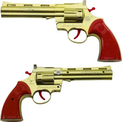 Obrázek produktu pro Revolver s uzávěrem a zvukem střelby zlatý