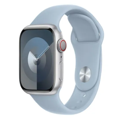 Produktbild von Silikon Sport Armband Leicht Blau kompatibel mit Apple Watch 42/44 /45/ 49 mm M/L Sport Smart Watch Strap Light Blue compatible with Apple Watch