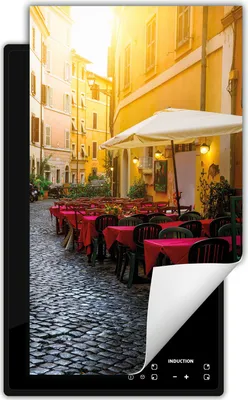 Produktbild von DarHaus Herdabdeckplatte 1 teilig 30x52 cm Anti Rutsch Matte Aufrollbar, Gasse