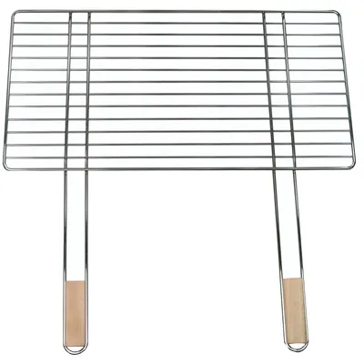 Produktbild von Master Grill & Party Grill Stahl verchromt Holzgriffe 58x30cm MG253