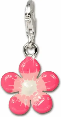 Image de SilberDream Charm bracelet pendentif fleurette rose argent 925 émail FC3139