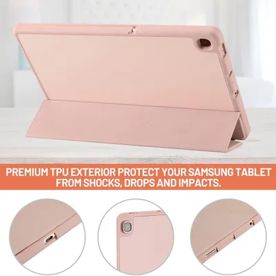 Produktbild von Techsuit Flex Trifold Tablet-Hülle mit Pencil-Halter für Samsung Galaxy Tab S6 Lite - Rosa