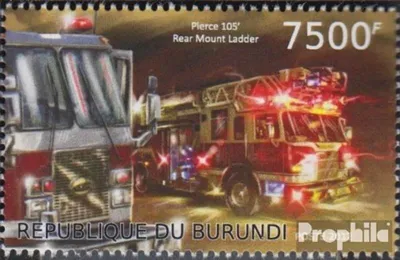 Produktbild von Briefmarken Burundi 2012 Mi 2902 (kompl.Ausg.) postfrisch Feuerwehr-Hubrettungsfahrzeuge