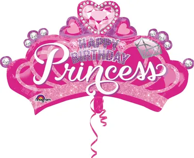 Image de Ballon de baudruche Anagram Princesses Couronne 81X48 Cm