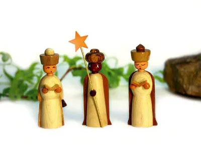 Produktbild von Miniaturfiguren Sternsänger natur Höhe=7cm NEU