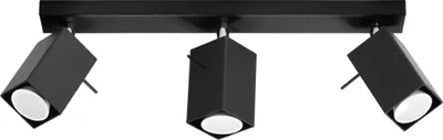 Image de VENZO Plafonnier triple noir GU10 LUMILO