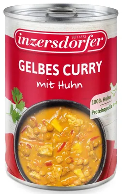 Produktbild von Gelbes Hühnercurry mit Gemüse, 400 g, Inzersdorfer