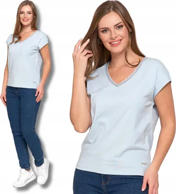 Produktbild von Moraj | Bluse Damen Spitzen-dekolleté - Größe M - Kurzarm - T-shirt - Damenmode