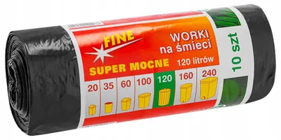 Obrázek produktu pro Odpadkové pytle LDPE 120 litrů 10 ks.