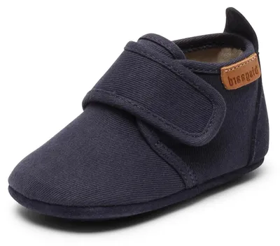 Image de Bisgaard, chaussons pour bébé en coton, bleu foncé, taille EU 19
