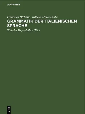 Produktbild von Grammatik der italienischen Sprache