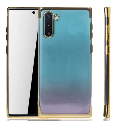 Image de Coque de protection pour Samsung Galaxy Note 10, couleur or, transparente, en TPU silicone