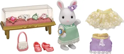 Produktbild von Spielset Sylvanian Families Das Schneehäschen Modekoffer und große Schwester