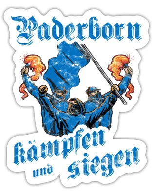 Produktbild von Spreadshirt Paderborn Kämpfen Und Siegen Fußball Sticker Aufkleber, 10 x 10 cm, Mattweiß