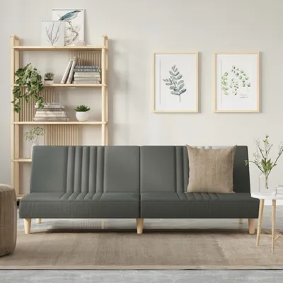 Produktbild von "2026 Promotion" Schlafsofa 2-Sitzer - Bettsofa - Dunkelgrau Stoff - Klassische Sofas CC21279
