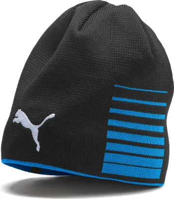 Produktbild von Puma TeamLiga Reversible Beanie Herren schwarz blau Gr OSFA