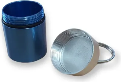 Produktbild von Pillbox Blau Silber Größeres Modell