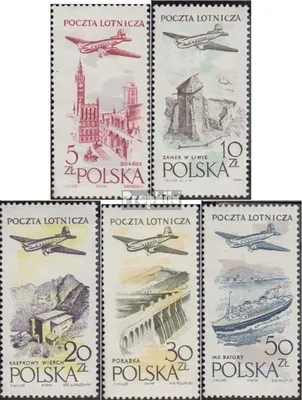 Produktbild von Briefmarken Polen 1958 Mi 1080-1084 (kompl.Ausg.) postfrisch Flugzeuge