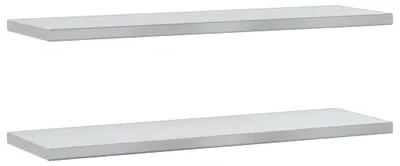 Immagine prodotto di vidaXL Mensole a muro 2 pz. 100x30 cm acciaio inox argento