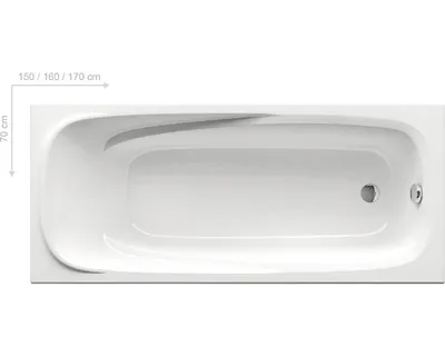 Productafbeelding van Vana Ravak Vanda II, 150x70 cm, wit, CO11000000