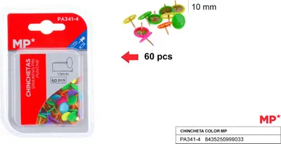 Immagine prodotto di Spilli colorati fluorescenti 10 mm 60 pz