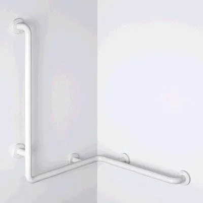 Produktbild von pba 01 Duschhandlauf, L BH 760x760x1160, und Brausehalterstange, aus Nylon