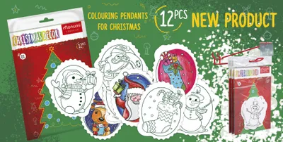 Image de Un Lot De 12 Boules De Noël En Carton À Colorier Pour Les Enfants