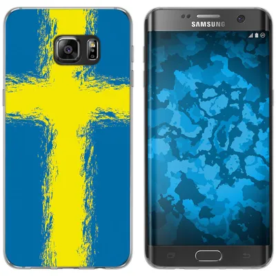 Produktbild von PhoneNatic Case kompatibel mit Samsung Galaxy S7 Edge Silikon-Hülle WM Schweden M12
